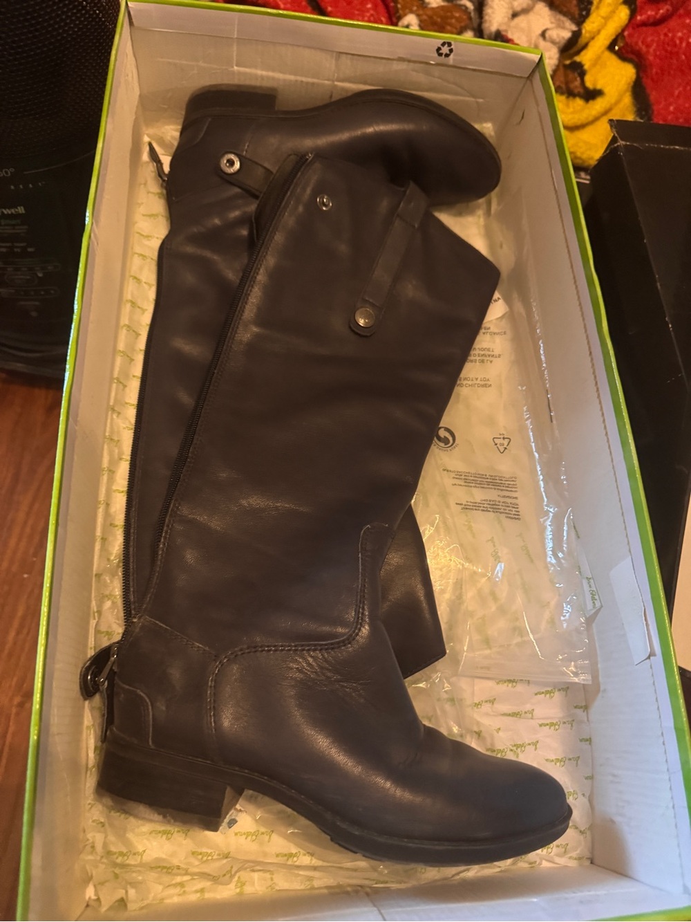 Sam Edelman Black Leather Riding Boots